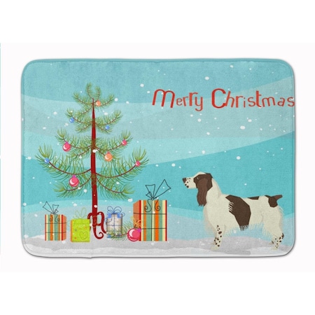 Carolines Treasures English Springer Spaniel Christmas Tree Machine Washable Memory Foam Mat CK3537RUG